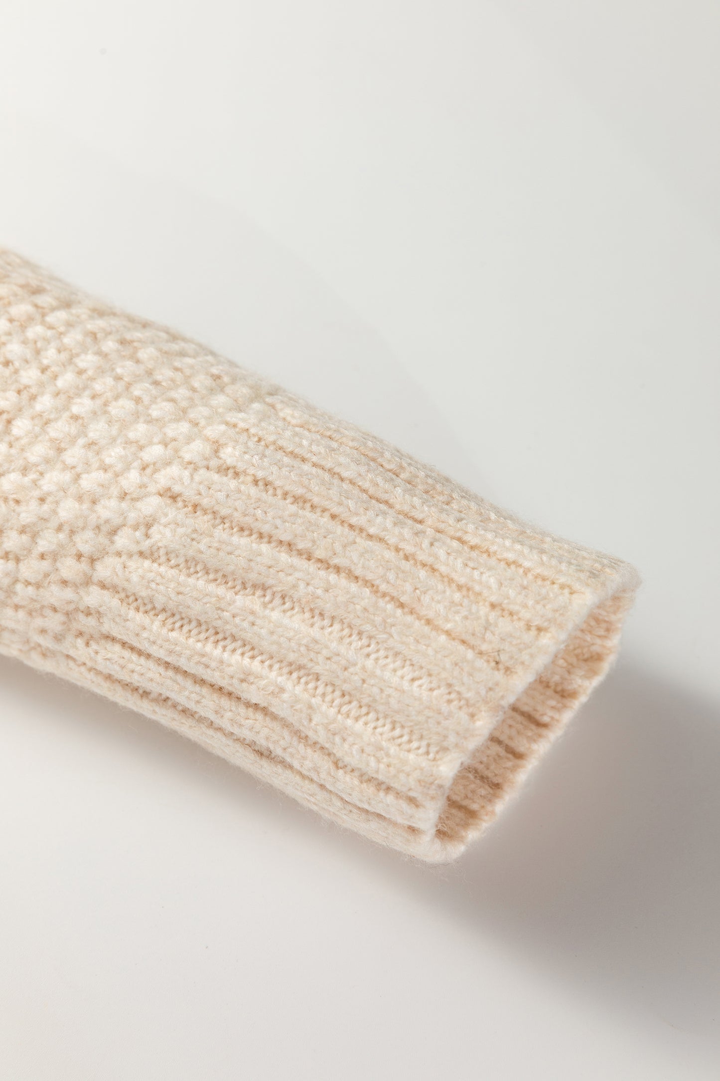 Parchment Cable Knit Drop Shoulder Loose Fit Sweater Dress