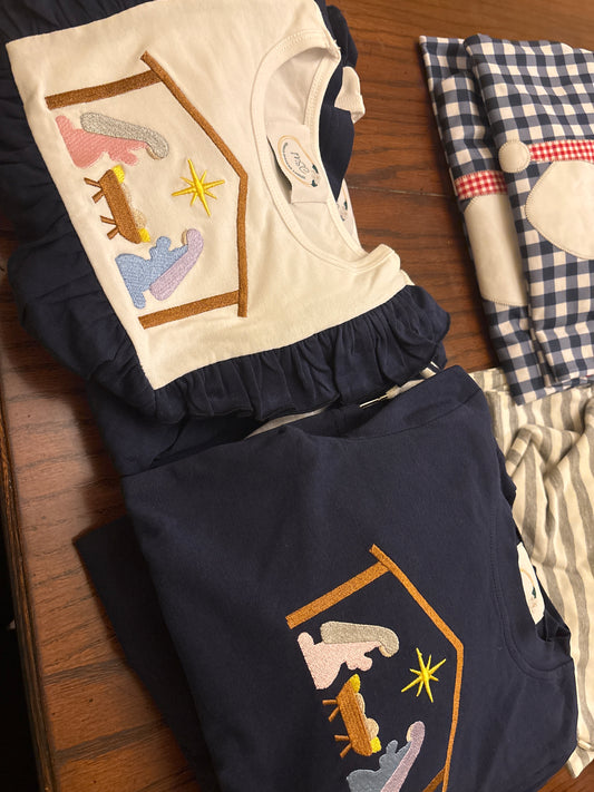 Navy Nativity Sets