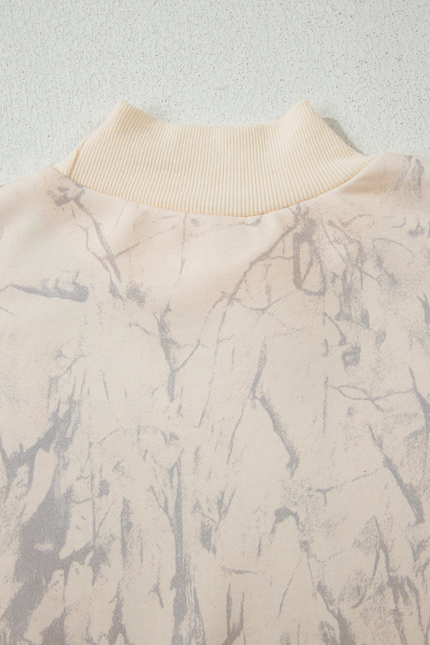 Pink Camo Mock Neck Baggy Sweatshirt
