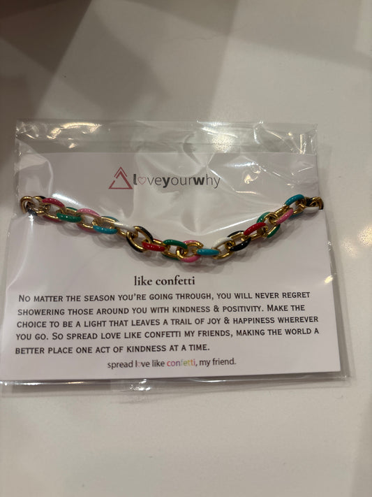 Loveyourwhy Confetti Bracelet
