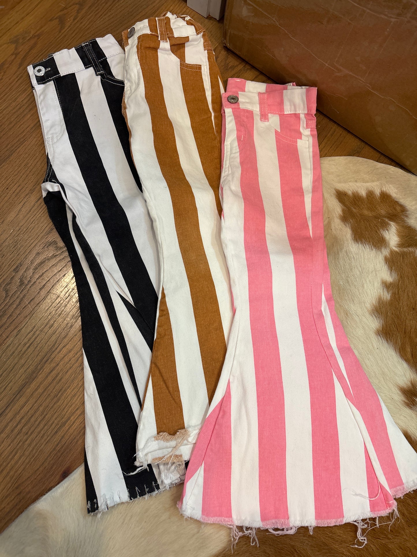 Stripe Bellbottom Pants