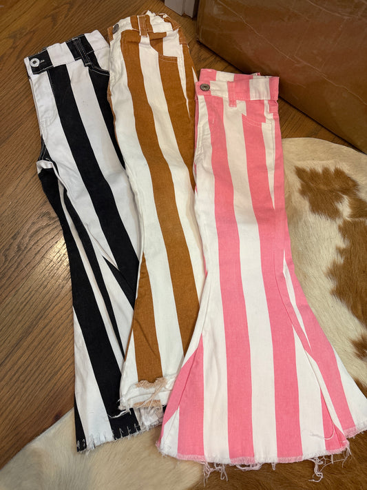 Stripe Bellbottom Pants