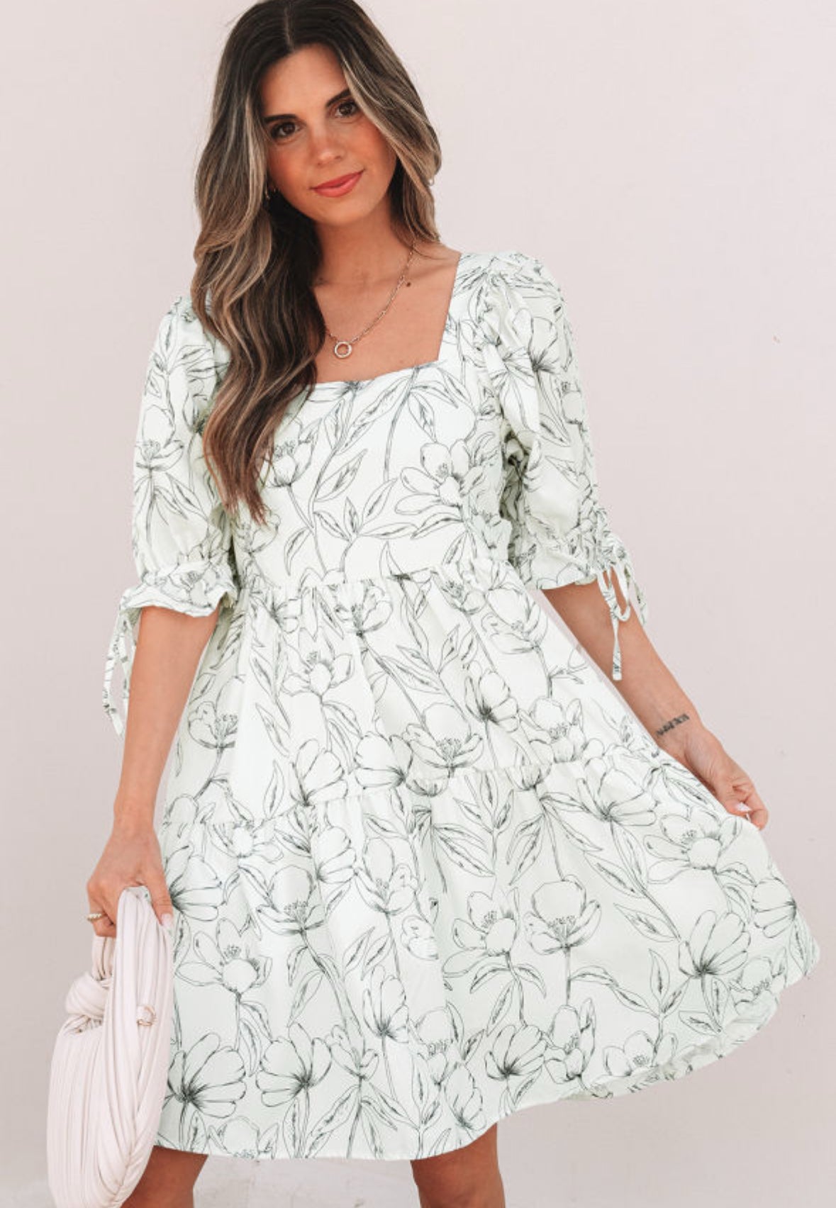 Black and White Flower Dress