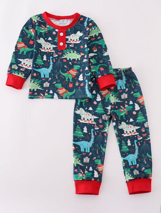 Christmas Dinosaur PJ Set