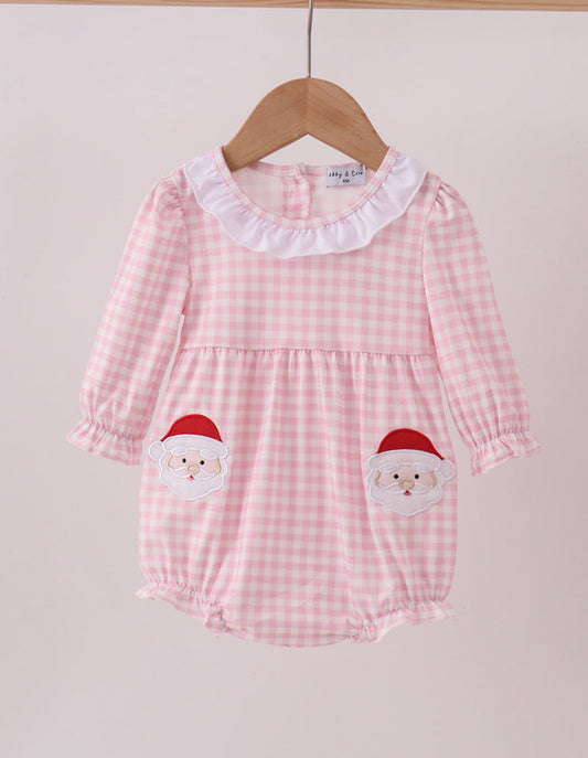 Pink Santa Appliqué Bubble
