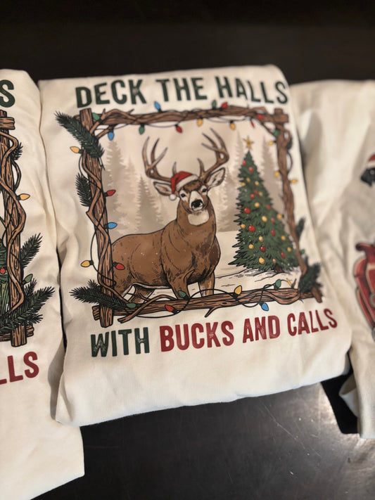 Deck the Halls Deer Tees