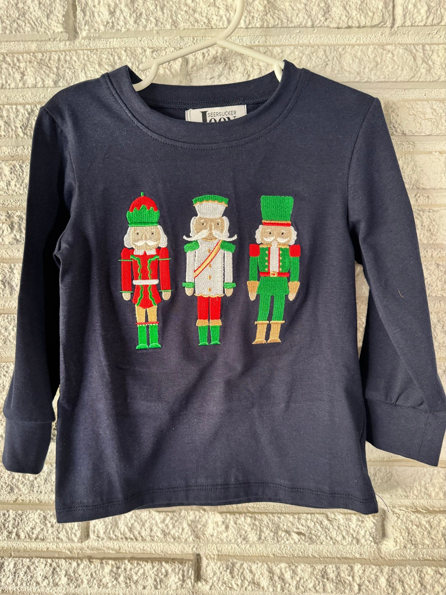 Navy Embroidered Nutcracker Shirt