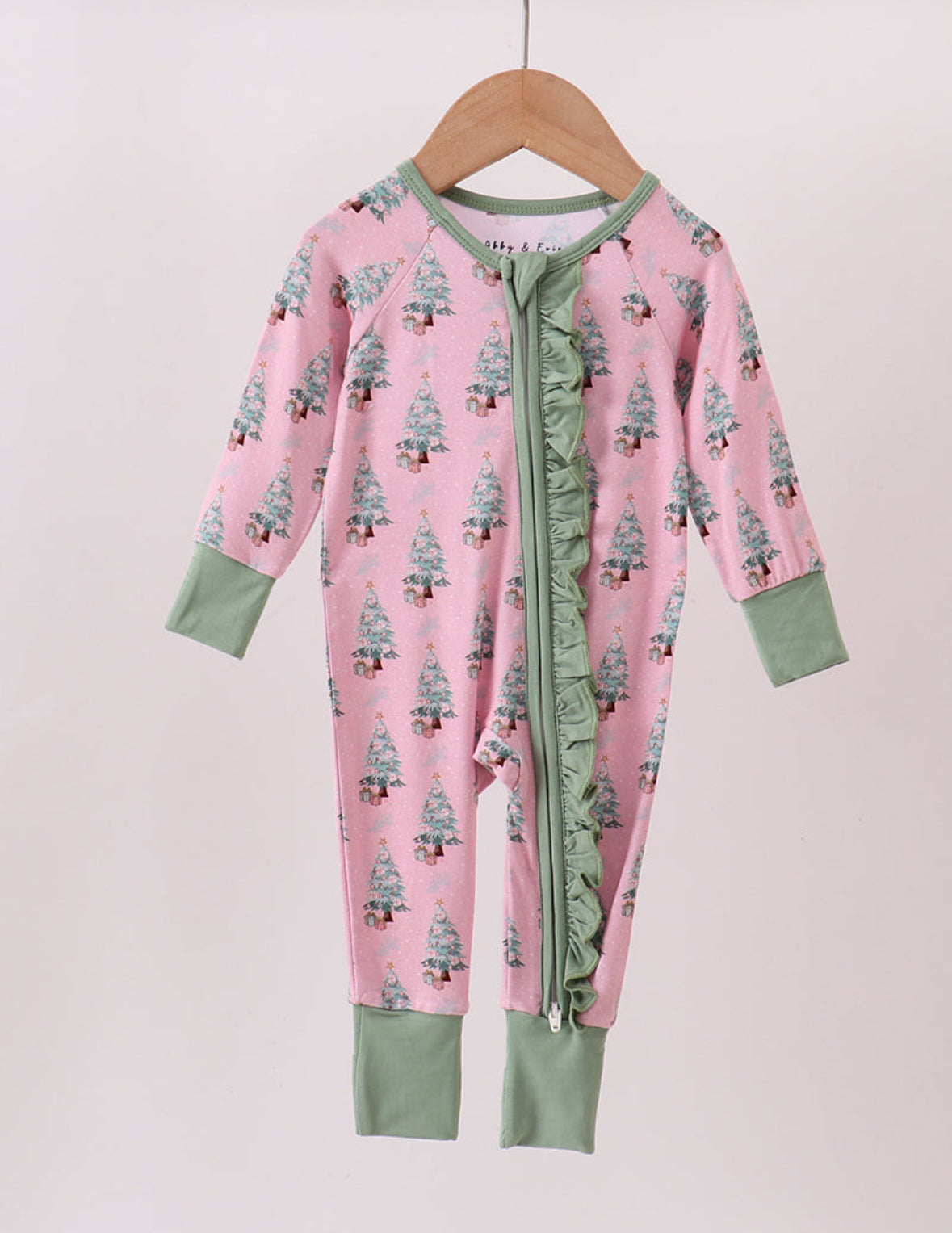 Pink Christmas Tree Bamboo Pajamas