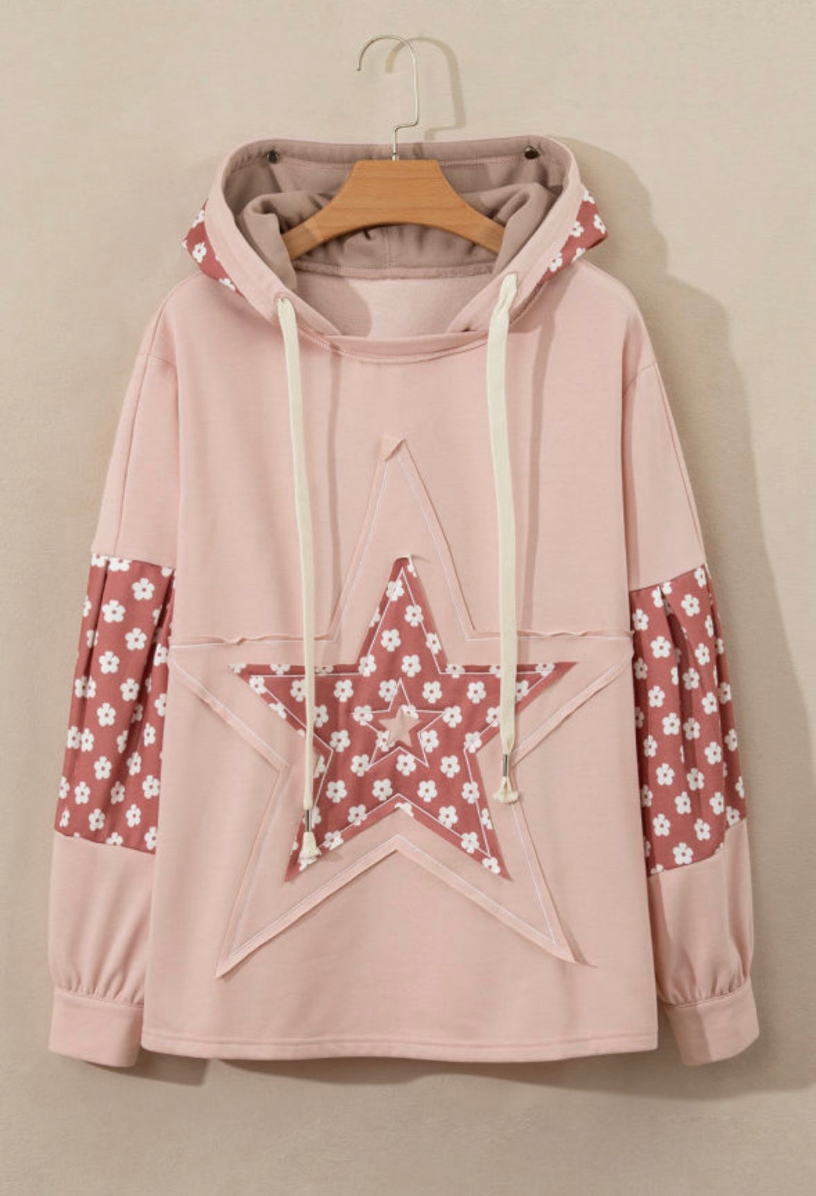 Pre-order Floral Patchwork Star Hoodie