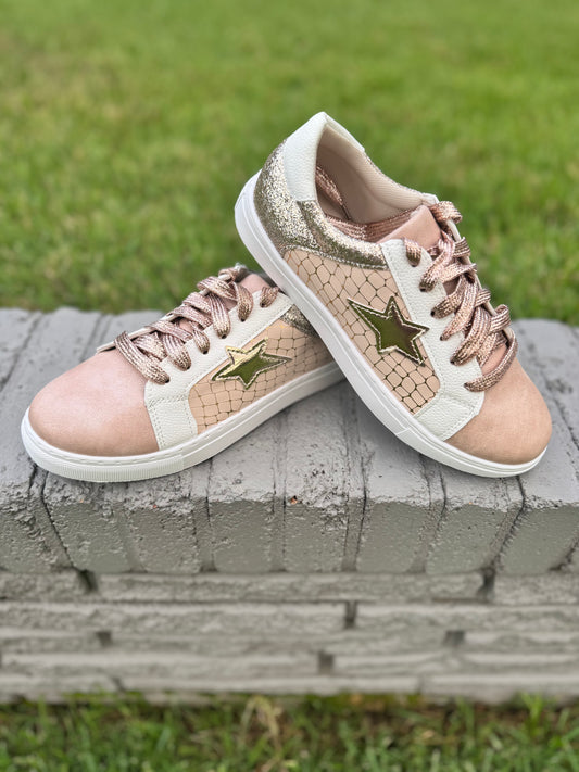 Gold Star Glitter Sneaker