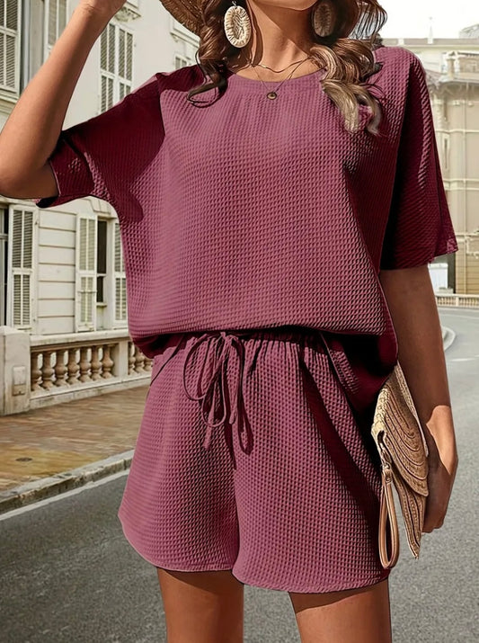 Maroon Short Set