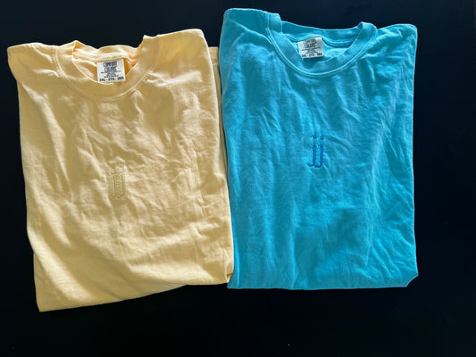 “JJ” Embroidered Comfort Color Tees