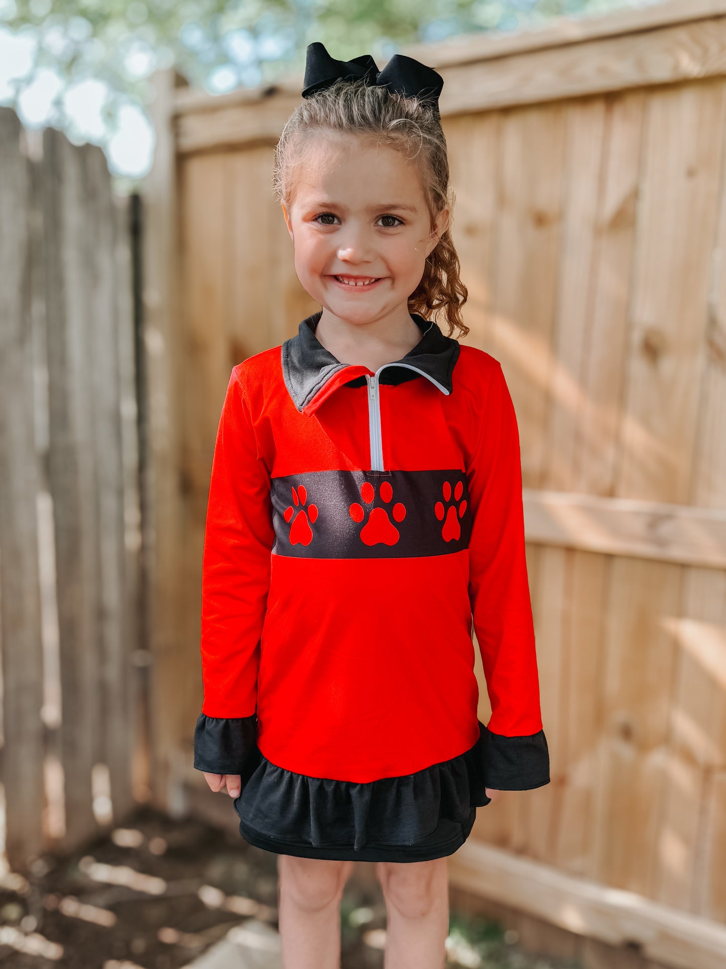 Red Pawprint Pullover