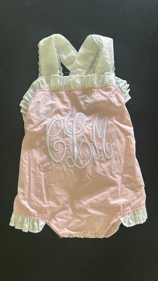 “CLM” Monogrammed Sunsuit