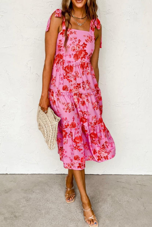 Pre-Order Floral Tie Maxi Dress