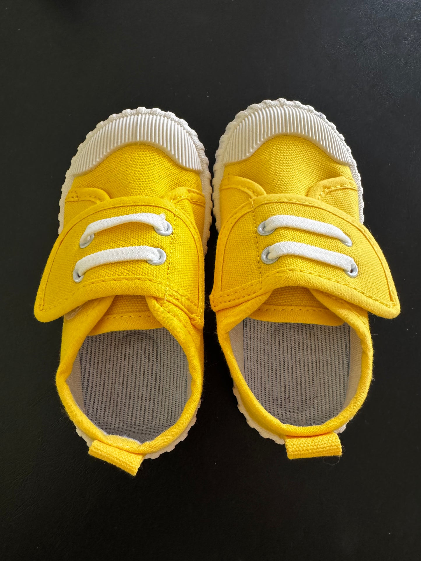 Yellow Kids Velcro Sneaker