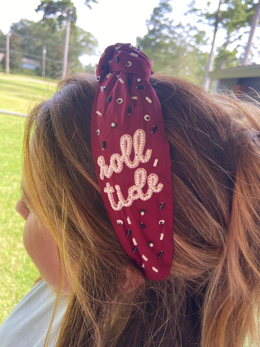 Crimson Roll Tide Headband