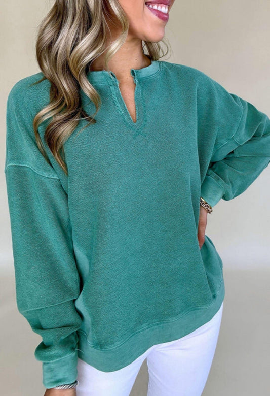 Jade Split Sweater