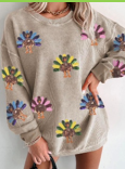 Sequin Turkey Pullover
