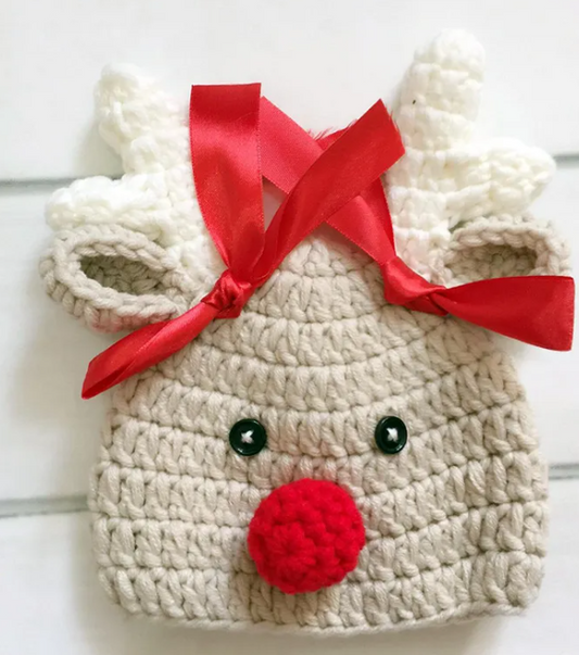 Knit Reindeer Hat