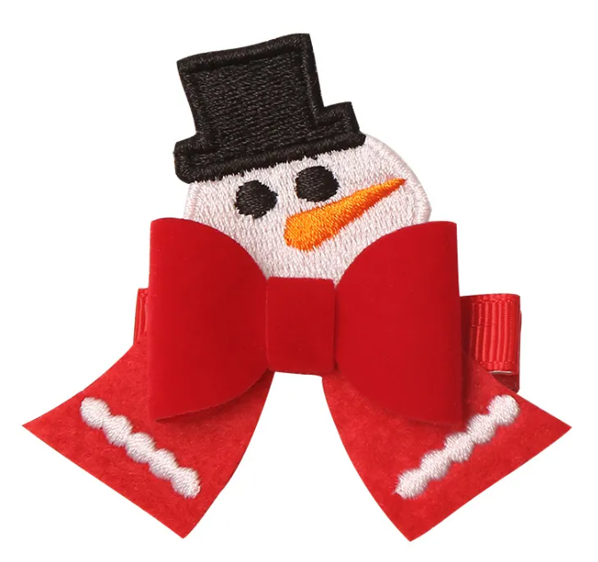Christmas Hair Bow Clips