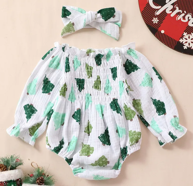 Long Sleeve Muslin Christmas Bubbles