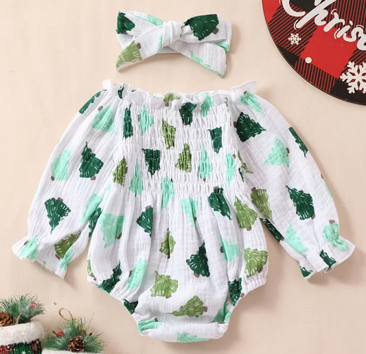 Long Sleeve Muslin Christmas Bubbles