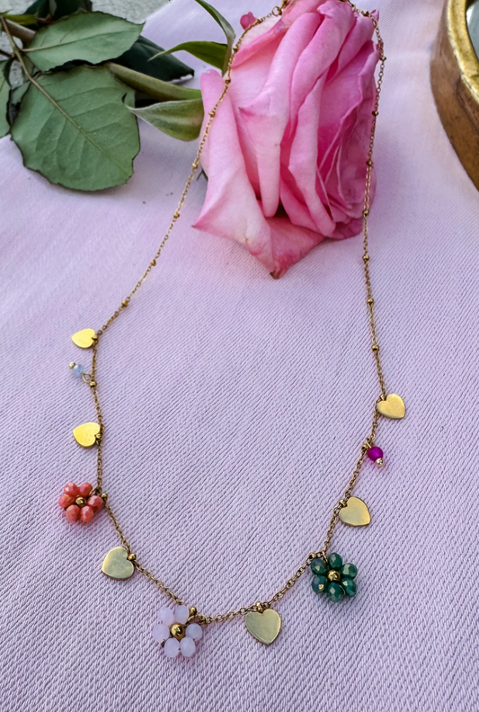 Floral Love Link Necklace