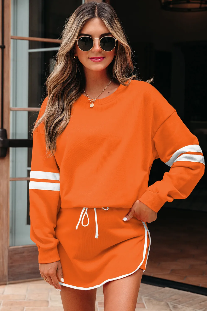 Pre-order Varsity Stripe Skort Set