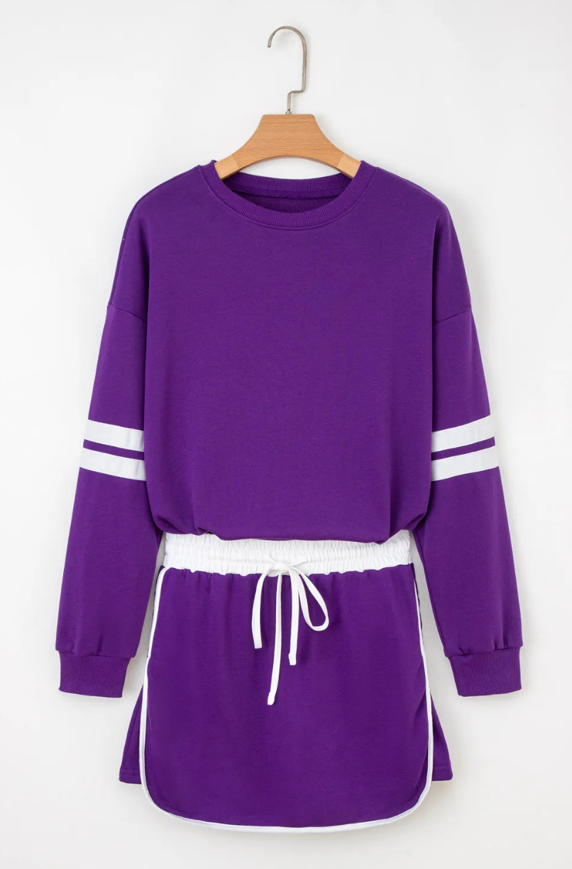 Pre-order Varsity Stripe Skort Set