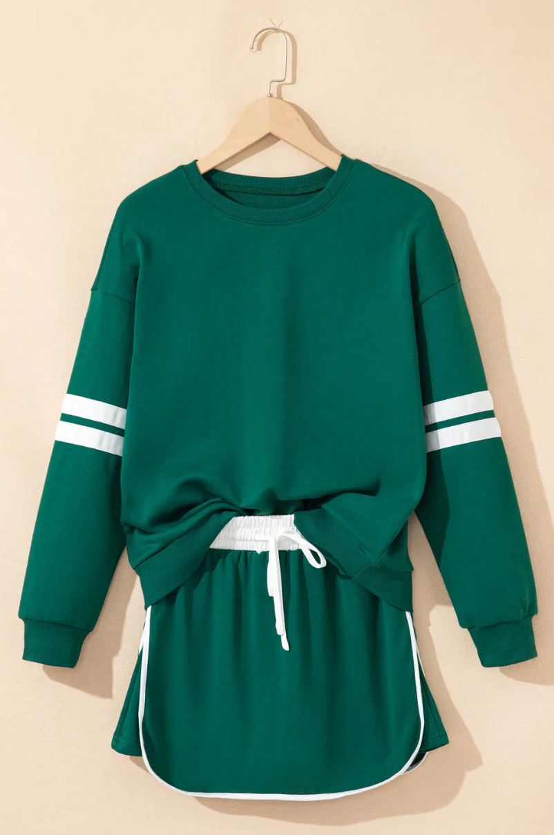 Pre-order Varsity Stripe Skort Set