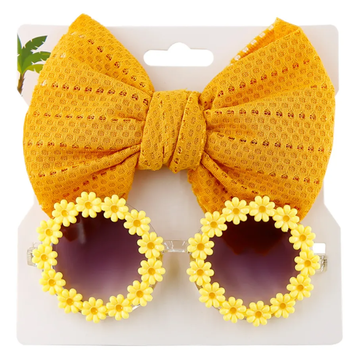 Floral Sunglasses w/ Matching Bow
