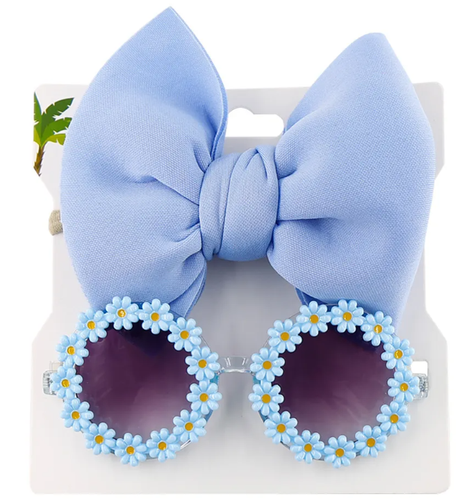 Floral Sunglasses w/ Matching Bow