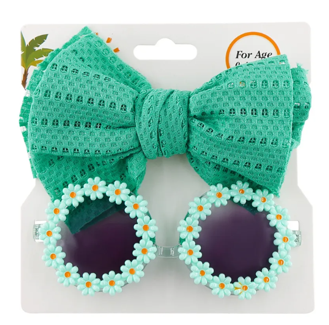 Floral Sunglasses w/ Matching Bow