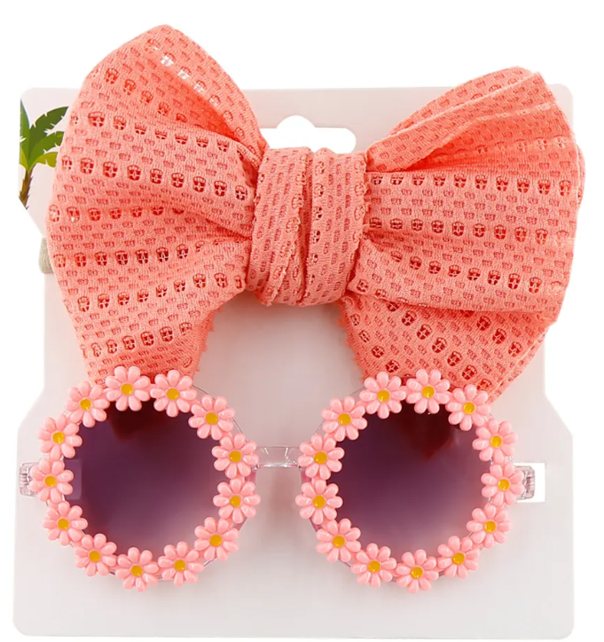 Floral Sunglasses w/ Matching Bow