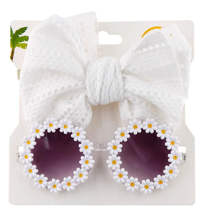 Floral Sunglasses w/ Matching Bow
