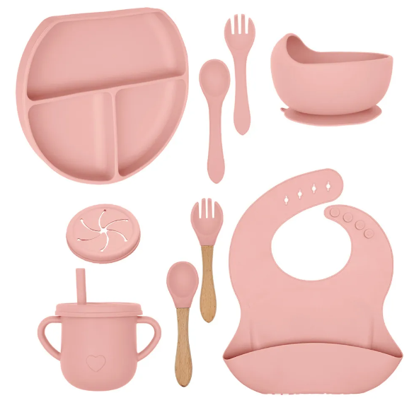 Silicone Food Grade 10 Piece Toddler Dinner Set