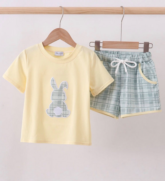 Yellow Plaid Bunny Boy Collection