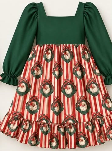 Vintage Santa Christmas Dress