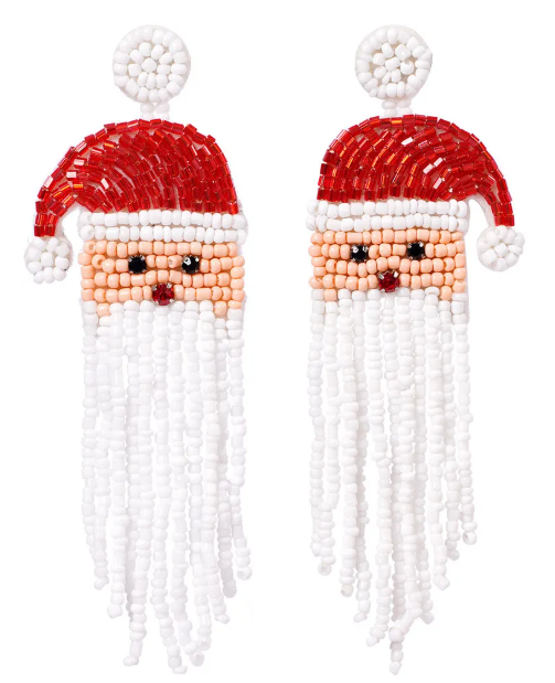 Beaded Christmas Earrings