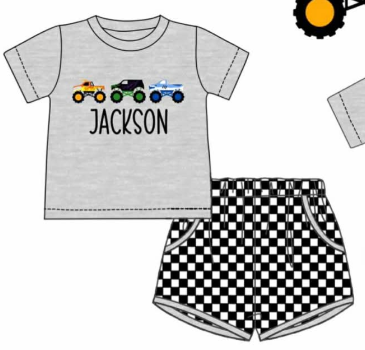 Monster Truck Short Set