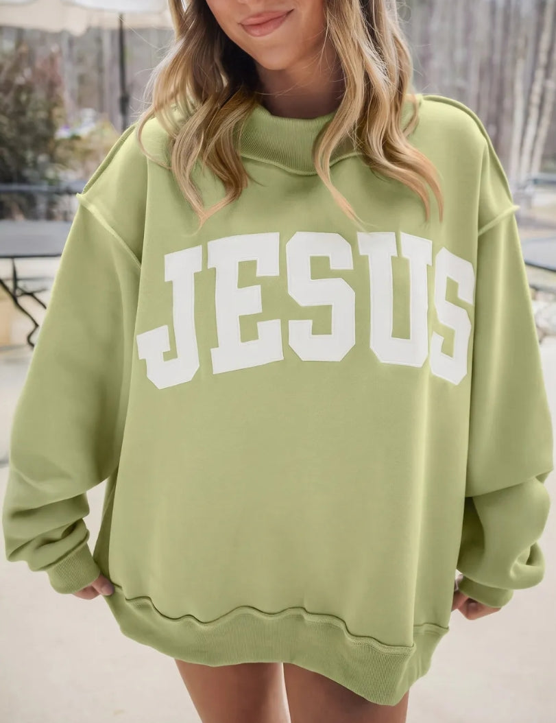 Pre-order Jesus Mockneck Sweatshirt