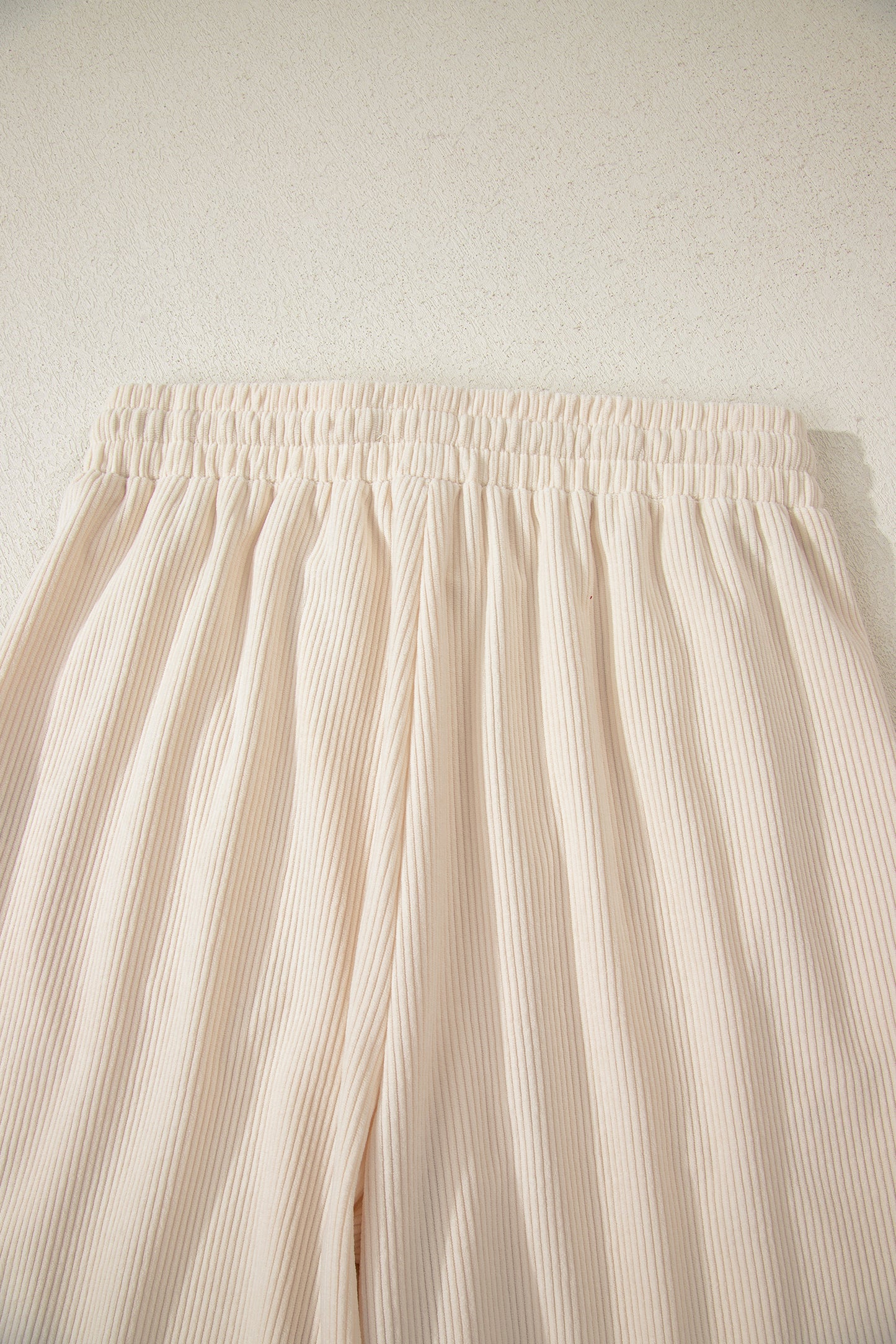 Chestnut Drawstring Elastic Waist Casual Corduroy Pants