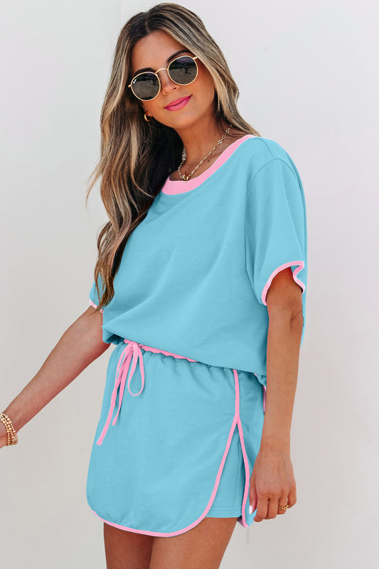 Pre-order Drop Shoulder T-Shirt & Skort Set