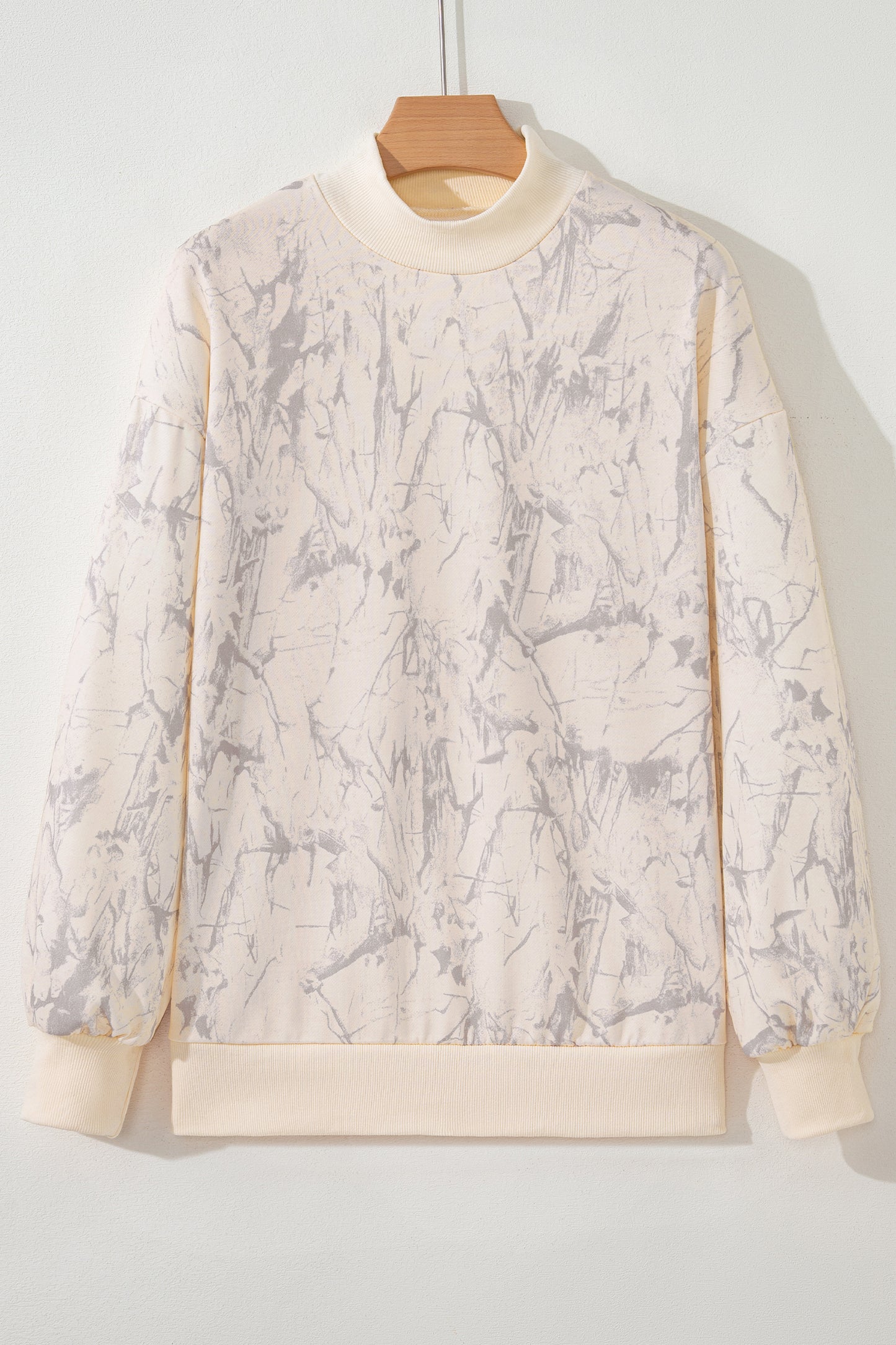 Pink Camo Mock Neck Baggy Sweatshirt