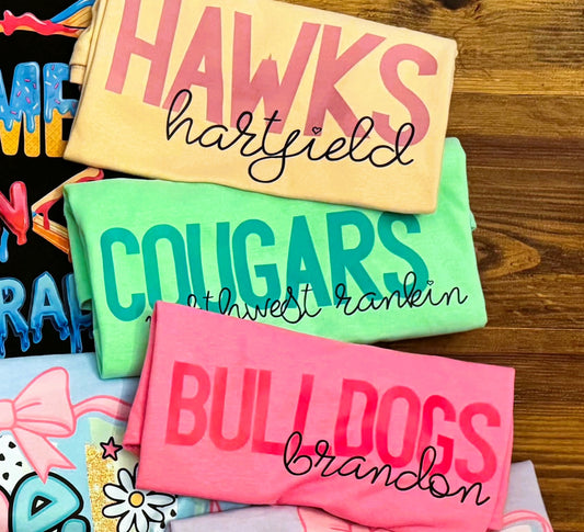 Pre-order Tone-on-Tone School Tees